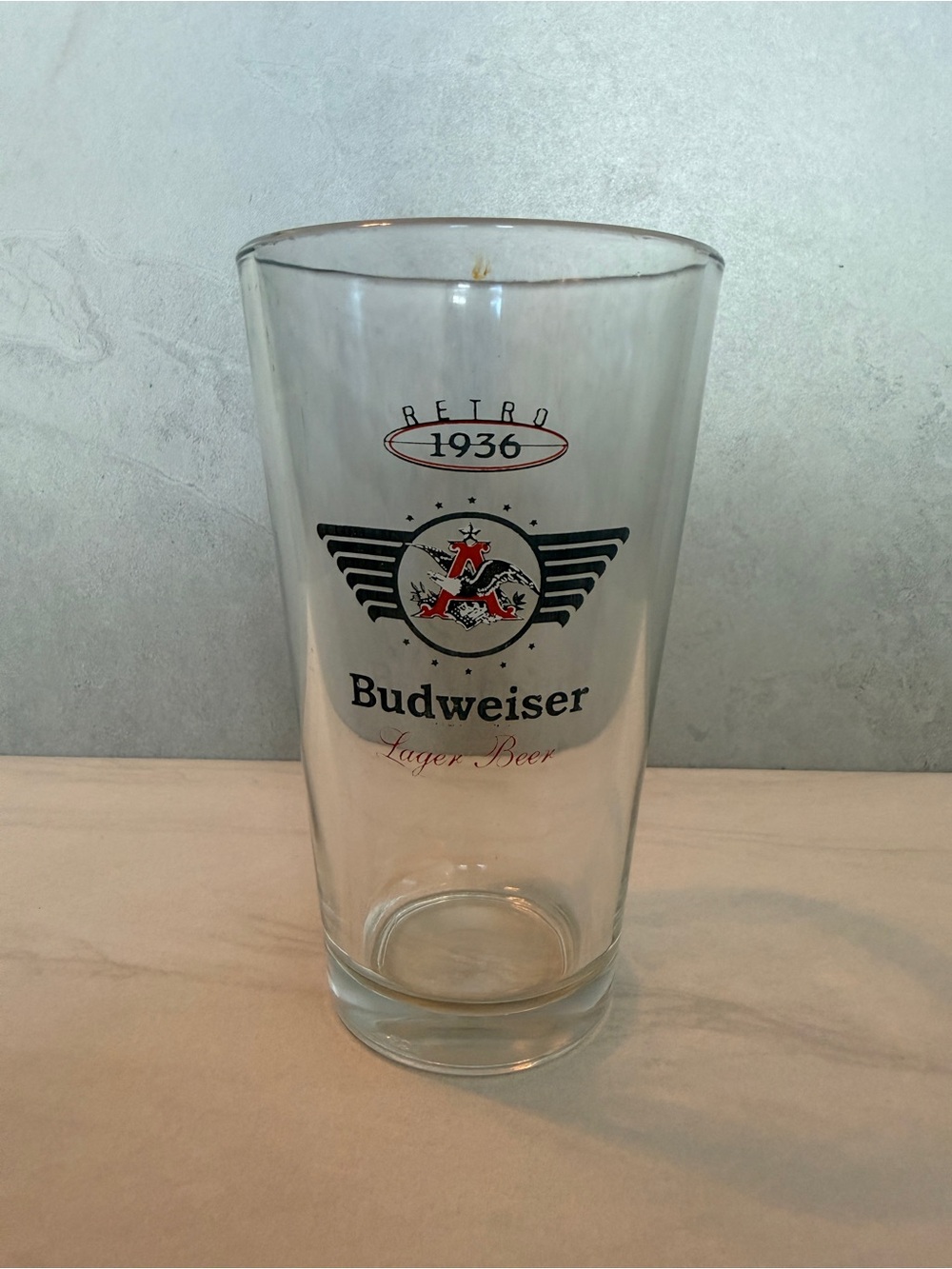 Budweiser Lager Beer Pint Glass!!! Retro Pint 1936 Collectors Series